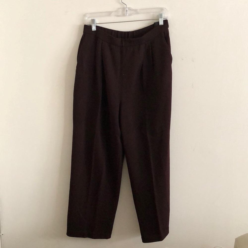 Brown Knit St John Marie Gray Pants